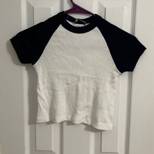 Brandy Melville black and white crop top. One size, never worn.